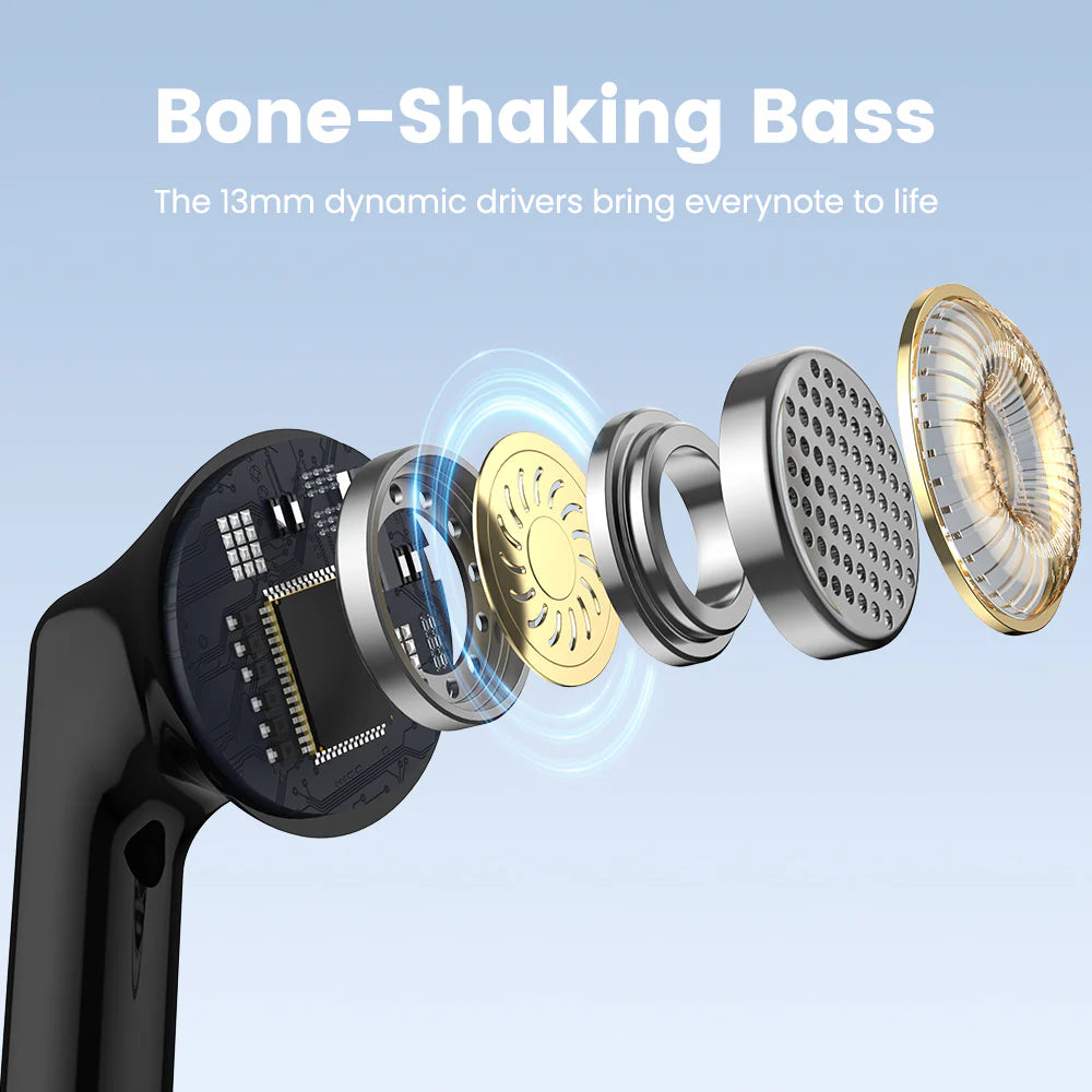 Sounarc Q1 earbuds with dynamic drivers for deep bass sound