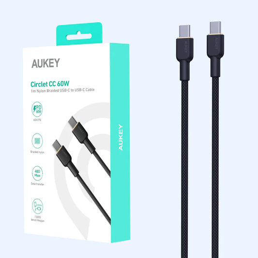Aukey CB-NCC1 retail box and 1m cable