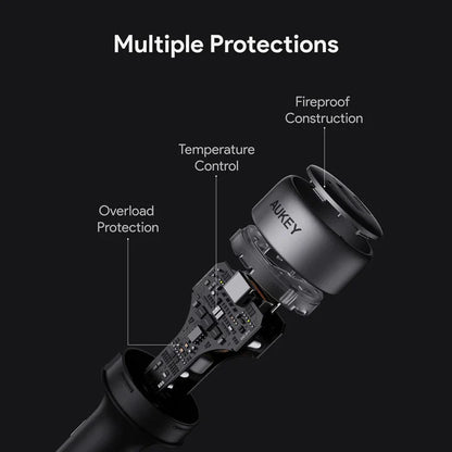 Aukey Pathfinder Mix 3 car charger multiple protection safety system