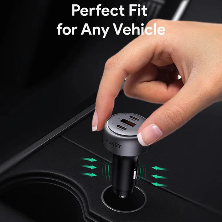 Aukey CC-P1 66W car charger compact fit for any vehicle