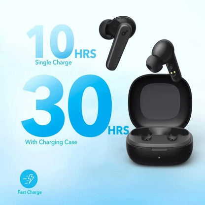 30 hours playtime graphic – 10 hrs earbuds + 20 hrs case