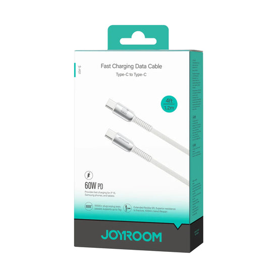Joyroom 60W Type-C to Type-C fast charging cable retail box packaging