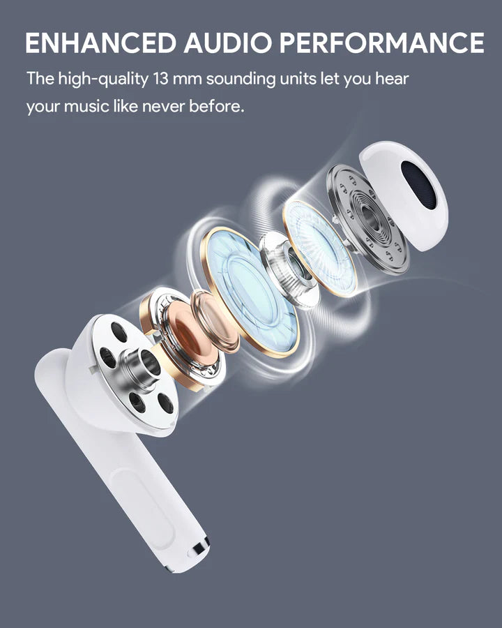 Aukey Move Air EP-M2 earbuds white with 13mm dynamic drivers