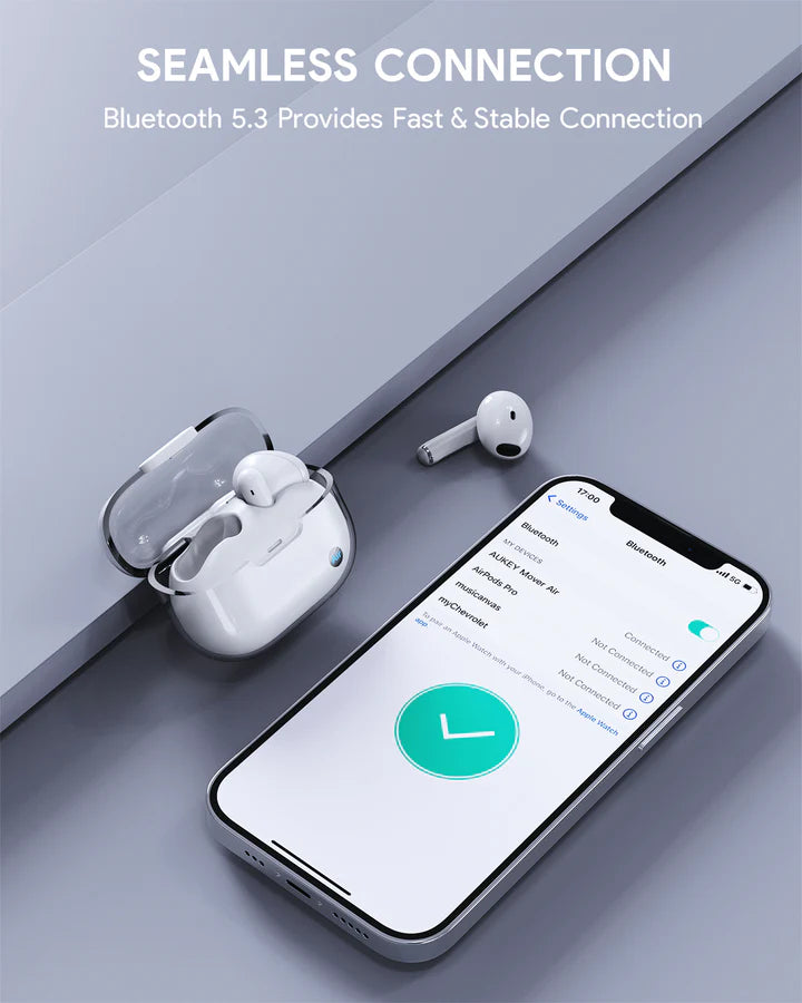 Aukey Move Air EP-M2 earbuds white Bluetooth 5.1 seamless connection