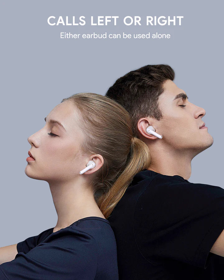 Aukey EP-M2 white earbuds independent left or right use