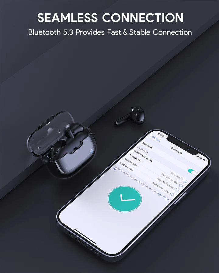 Aukey Move Air EP-M2 earbuds black Bluetooth 5.1 seamless connection